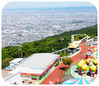けしき眺める　生駒山上遊園地は景色もおすすめの一つ♪昼と夜、２つの景色を楽しんで！